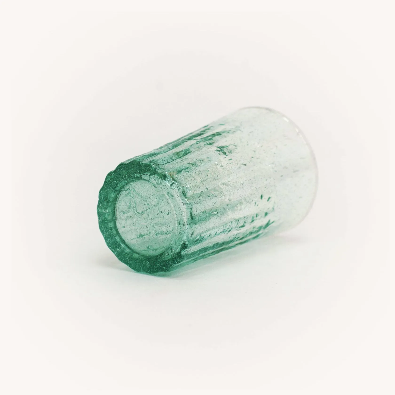 Bia hoi glass with imperfect, hand-blown surface